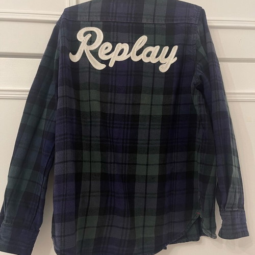 Replay kids' checked shirt used, size 122 cm, 6 years