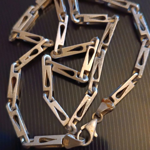Silver thick chain 925 used, weight 48.5 g, length 50 cm