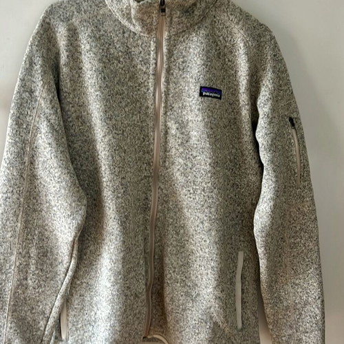 Patagonia Better Sweater Fleece Jacket Women XL like new, beige and white