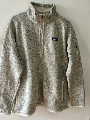 Patagonia Better Sweater Fleece Jacket Women XL like new, beige and white
