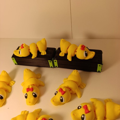 Flexi Duck Keychains 3D printed with movable body
