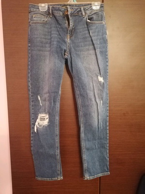 Jeans used with rips, size M 38 10, blue