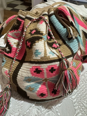 Wayuu Mochila bag handmade, authentic, multicolor crossbody