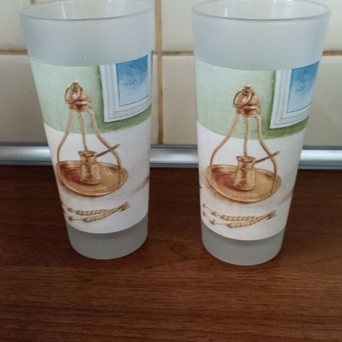 Water glasses 2 painted like new