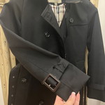 Burberry black trench coat used No 34 (XS)