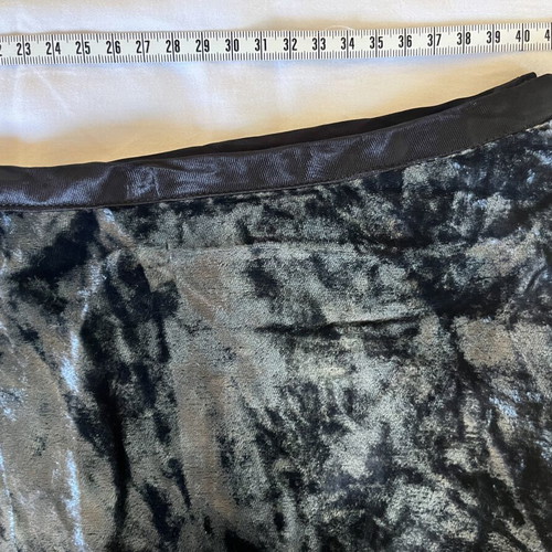 Velvet skirt size EU 44 large, like new, grey, lined