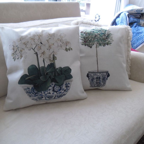 Decorative pillows like new, set of 2, 40x40 cm