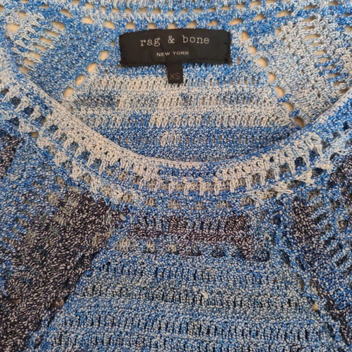 Rag&Bone crochet sweater blue, like new, size XS