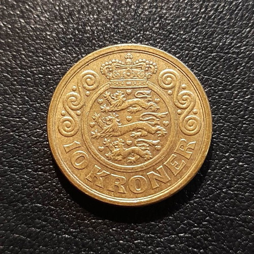 10 Kroner coin 1997 Denmark used