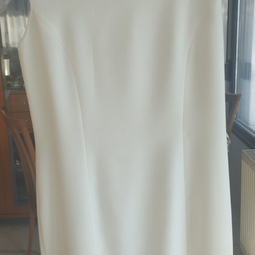 Vintage 90s Cream Mini Dress part of Set, Like New, Size 40 Large