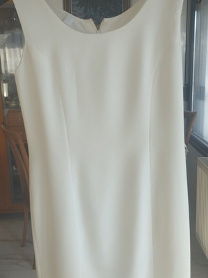 Vintage 90s Cream Mini Dress part of Set, Like New, Size 40 Large
