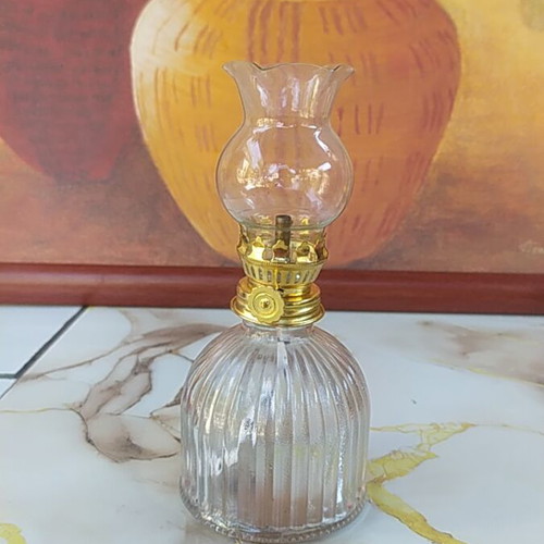 Glass oil lamp decorative