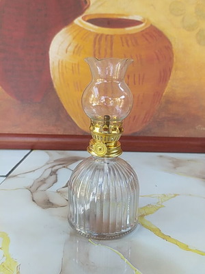 Glass oil lamp decorative