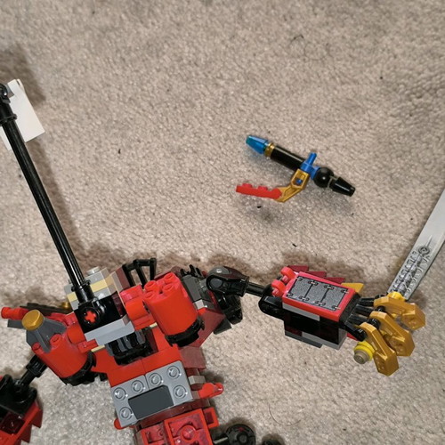 Lego 9448 Ninjago Rise of the Snakes Samurai mech used with missing parts