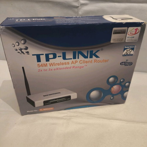 TP-LINK TL-WR543G wireless router new 54Mbps AP Client