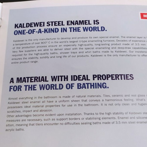 Kaldewei steel bathtub new 170x75 cm with enamel