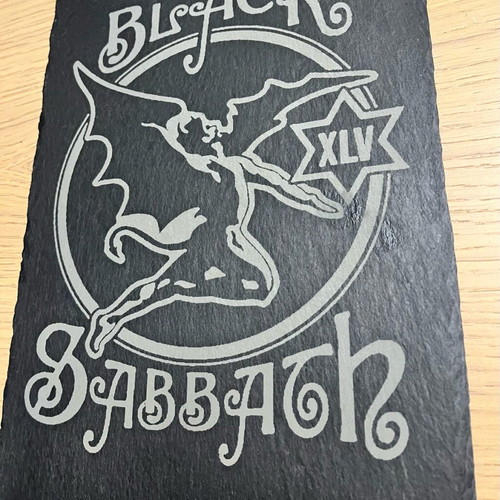 Black Sabbath 45th Anniversary engraved stone decor