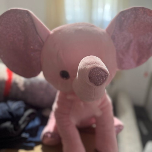 Plush large pink elephant like new