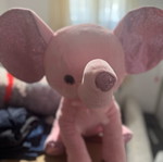 Plush large pink elephant like new