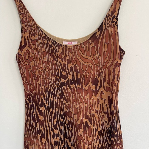 Y2K midi dress leopard print vintage, like new, lined