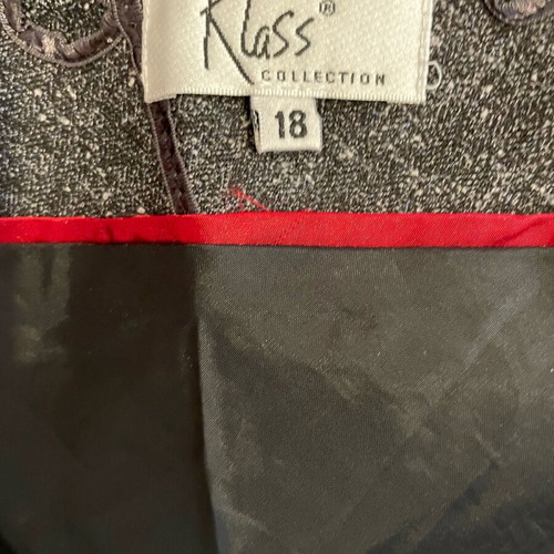 KLASS Collection vintage boucle flared midi skirt used, floral pattern