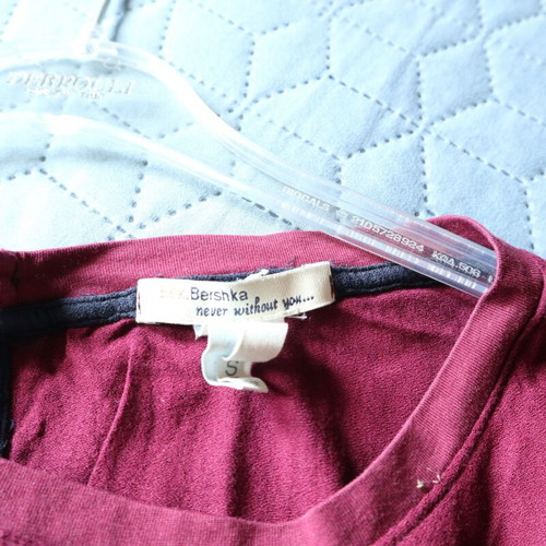 Red thin dress Bershka used, size S