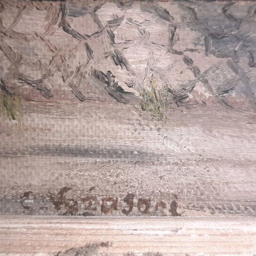 Oil painting Nea Smyrni by Koula Vorasani like new
