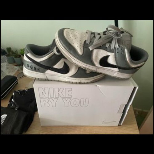 Nike Dunks customed used, gray, size 42.5