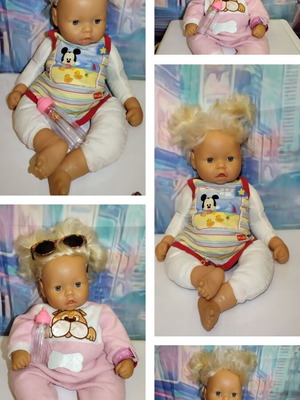 Vintage Max Zapf Baby Doll 52 cm with Soft Body and Accessories used