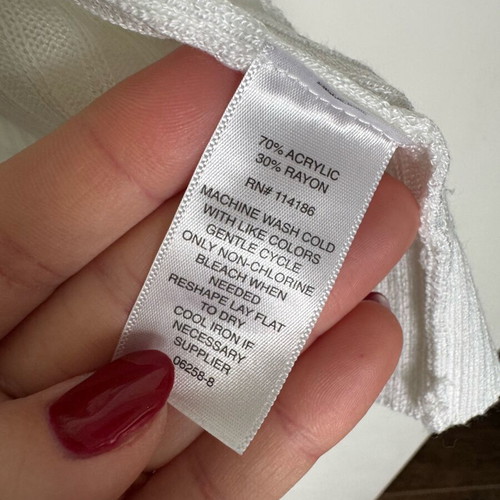 Λευκή πλεκτή ζακέτα Liz Claiborne Small σαν καινούργιο