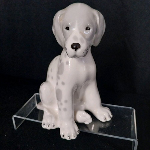 Lomonosov LFZ Dalmatian Puppy Porcelain Figurine 1970s USSR