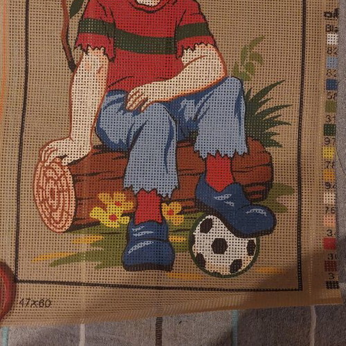 Canvas embroidery kit new, ready to stitch