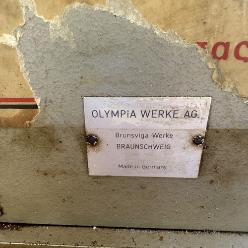Olympia WeekAG Mechanical Calculator used, 1950s collectible
