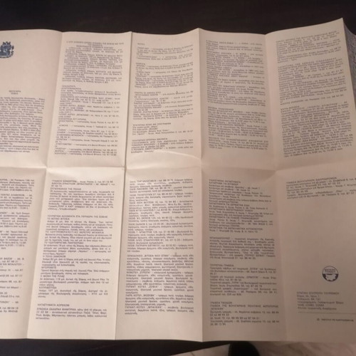 Sofia map like new, 1980s edition in Greek
