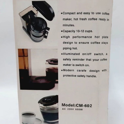 Sunny Electric Coffee Maker like new, white and transparent