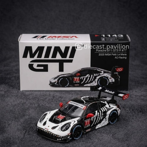 Mini GT Porsche 911 GT3 R #77 Skeleton Rexy new