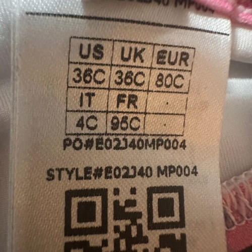 Guess bikini top new, size M, white pink