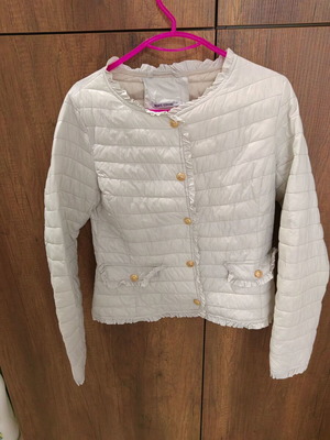 Spring jacket used, size M, white-beige