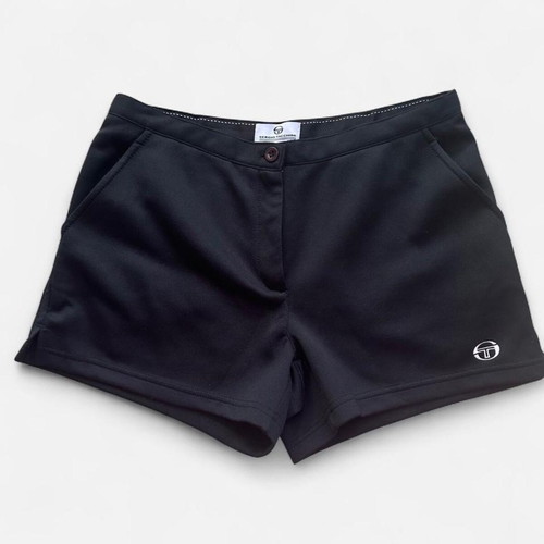 Sergio Tacchini black shorts like new, medium to low waist