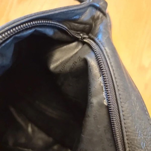 Renato Angi Venezia leather backpack, triangular design