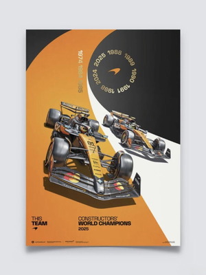 Αφίσα McLaren Formula1 Team 2025 Constructors' Champions καινούργια