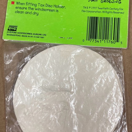 The Simpsons Tax Disc Holder 1997 new Matt Groening
