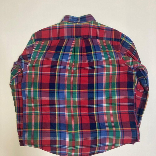 Ralph Lauren 90s flannel shirt XL, colorful block pattern, long sleeve