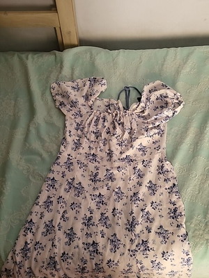 Shein Maxi Dress new, size Large, white and blue floral