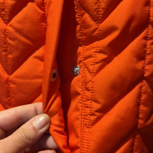 Zizzi long jacket like new, orange quilted, size M