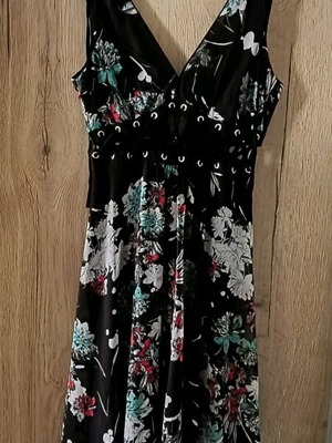 Bershka summer asymmetric dress size medium like new, black