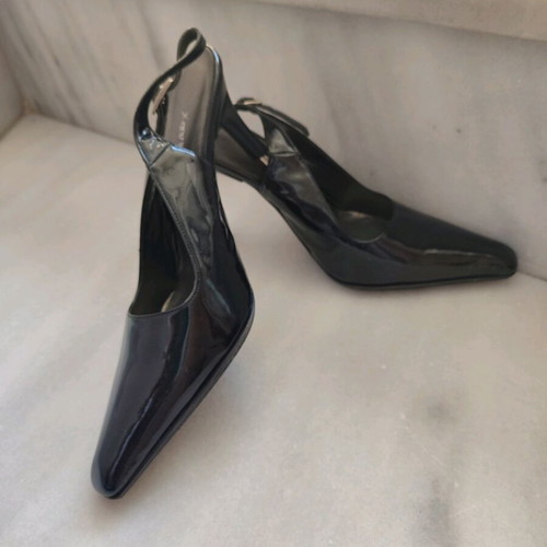 Chaniotakis black patent leather women's pumps size 36 like new