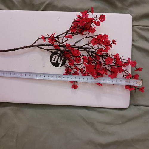 Decorative synthetic flowers like new, pack of 12, 40 cm, white red pink