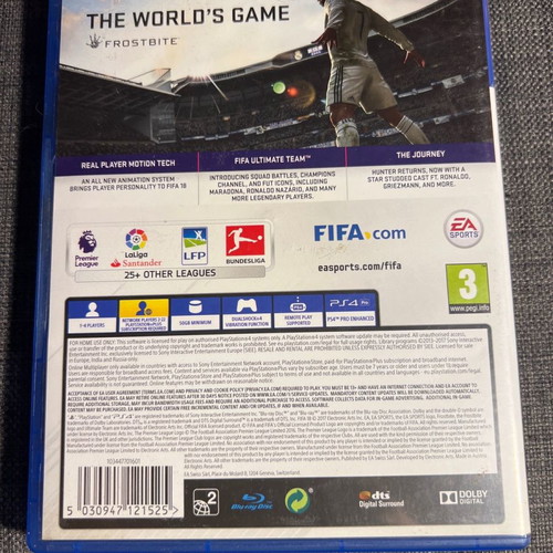 FIFA18 for PS4 used in excellent condition