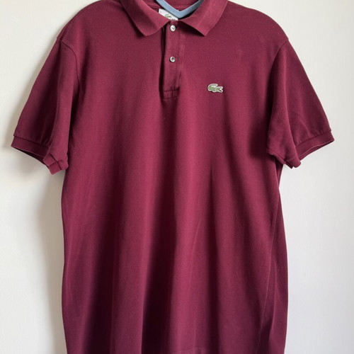 Lacoste Polo Shirt burgundy size L like new, 100% cotton